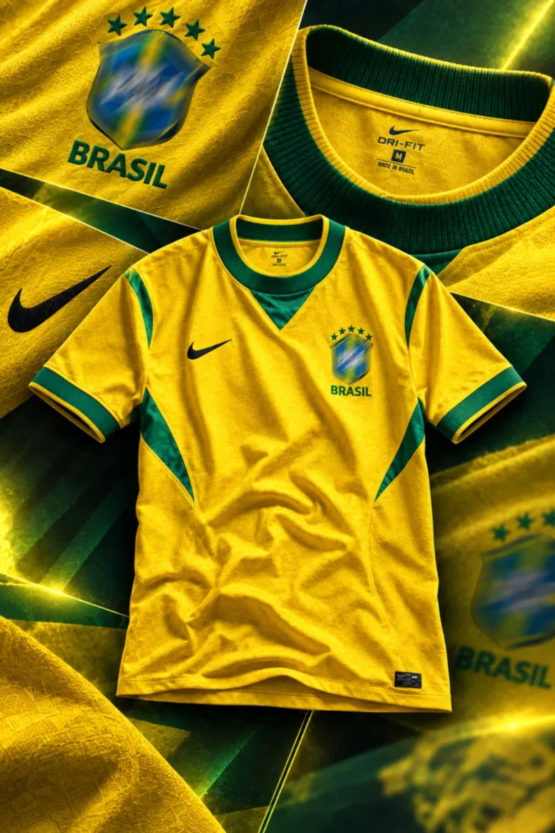 تيشيرت البرازيل كاس العالم 2026_ لون اصفر